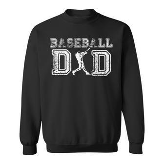 Baseball Dad Fathers Day Gift For Daddy Papa Father Sweatshirt - Seseable