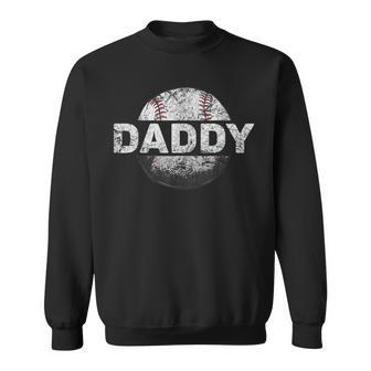 Baseball Daddy Dad Baseball Ball Vintage Sweatshirt - Seseable