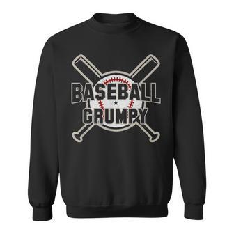 Baseball Grumpy Softball Papa Funny Fathers Day Gift Grandpa Sweatshirt - Seseable