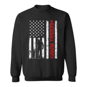 Baseball Papaw Funny American Flag Mens Fathers Day Vintage Sweatshirt - Thegiftio UK