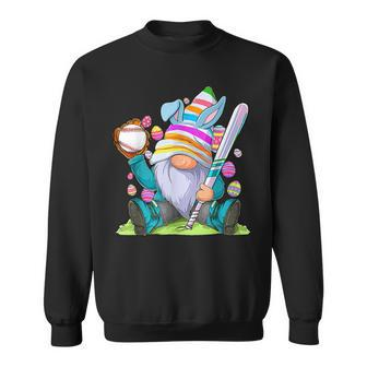 Baseball Sport Cute Bunny Gnome Happy Easter Day Sweatshirt - Seseable