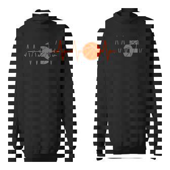 Basketball Heartbeat Bball Gifts Sweatshirt - Seseable