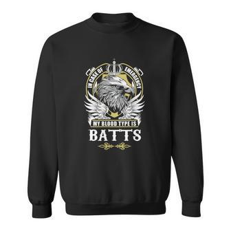 Batts Name - In Case Of Emergency My Blood Sweatshirt - Seseable