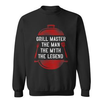 Bbq Smoker Grill Master The Man The Myth The Legend Badge Sweatshirt - Seseable