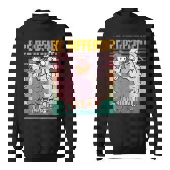 Be Different - Black Sheep - Animal Lovers - Sweet Retro Men Women Sweatshirt Graphic Print Unisex - Seseable