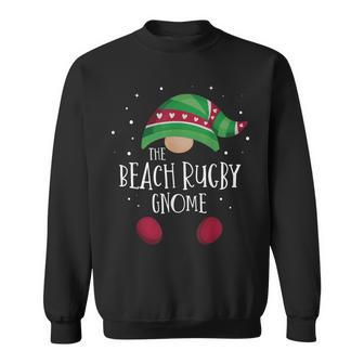 Beach Rugby Gnome Passender Weihnachtspyjama Sweatshirt - Seseable