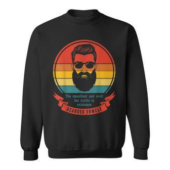 Bearded Funcle Funny Uncle Definition Distressed Vintage Sweatshirt | Mazezy CA