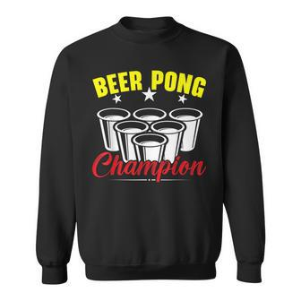 Beer Pong Champion Alkohol Trinkspiel Beer Pong Sweatshirt - Seseable