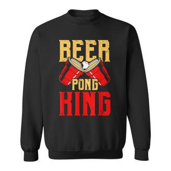 Beer Pong King Alkohol Trinkspiel Beer Pong V2 Sweatshirt - Seseable