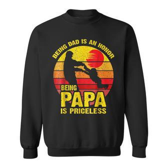 Being Dad Is An Honor Being Papa Is Priceless V4 Sweatshirt | Mazezy
