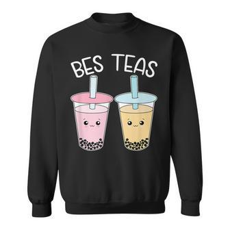 Bes Teas Besties Bubble Tea Cute Boba Best Friends Sweatshirt | Mazezy
