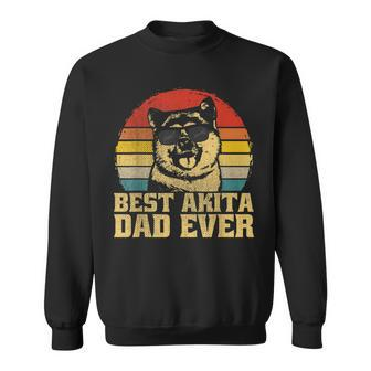 Best Akita Dog Dad Father Papa Puppy Ever Funny Retro Gift Sweatshirt | Mazezy