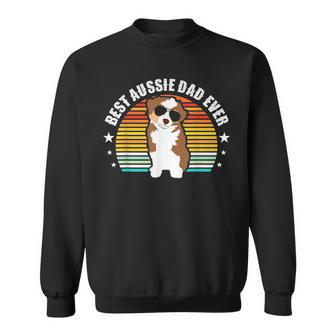 Best Aussie Dad Ever Daddy Australian Shepherd Paw Dog Breed Sweatshirt | Mazezy