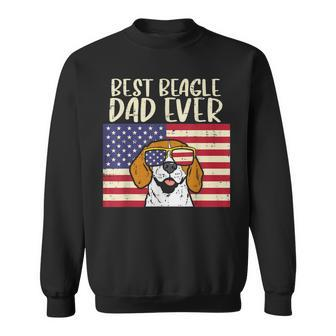 Best Beagle Dad Ever Flag Patriotic Dog Lover Owner Men Gift Gift For Mens Sweatshirt | Mazezy UK