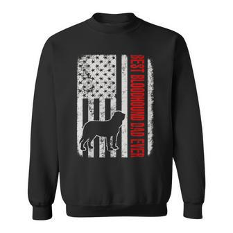 Best Bloodhound Dad Ever American Flag Sweatshirt | Mazezy