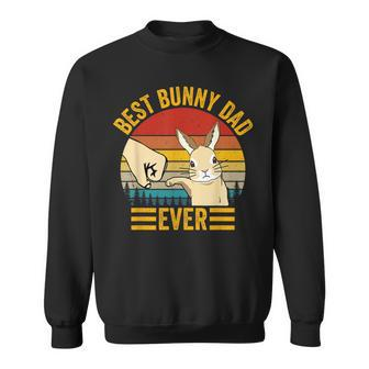 Best Bunny Dad Ever Vintage Rabbit Lover Father Pet Rabbit Sweatshirt - Seseable