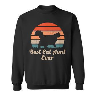 Best Cat Aunt Ever Auntie And Cats Sweatshirt - Seseable