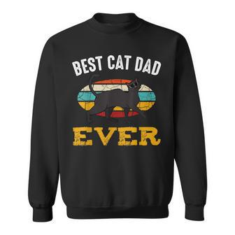 Best Cat Dad Ever Animal Pet Lover Meowing Funny Quotes Sweatshirt | Mazezy