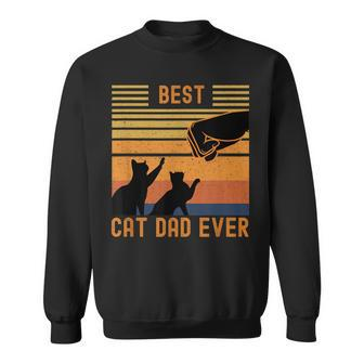 Best Cat Dad Ever Fist Bump For Fur Daddies Sweatshirt | Mazezy