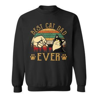 Best Cat Dad Ever Funny Cat Dad Father Vintage Gifts Sweatshirt - Seseable