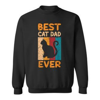 Best Cat Dad Ever Funny Fathers Day Gift For Mens Sweatshirt | Mazezy