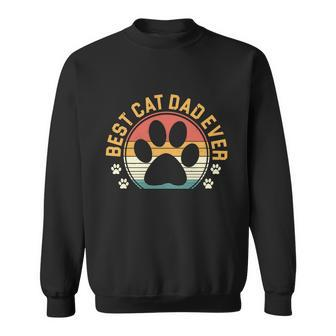 Best Cat Dad Ever Retro Sunset V2 Sweatshirt - Monsterry DE