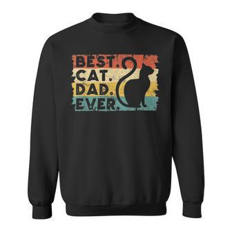 Best Cat Dad Ever T Funny Cat Daddy Father Day Vintage Sweatshirt - Seseable