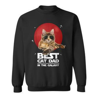 Best Cat Dad In The Galaxy Best Cat Dad Ever Cat Lover Gifts Sweatshirt | Mazezy