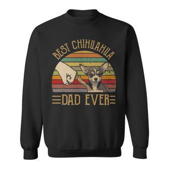 Best Chihuahua Dad Ever Retro Vintage Sunset V2 Sweatshirt - Seseable