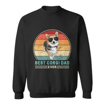 Best Corgi Dad Ever Retro Vintage 60S 70S Sunset Gift Sweatshirt - Monsterry UK