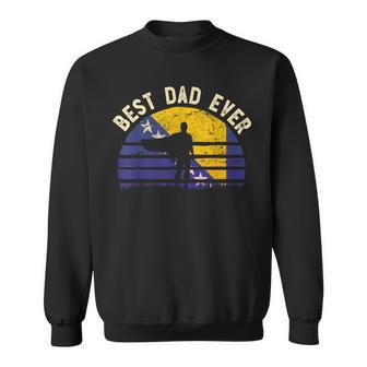 Best Dad Ever Bosnia & Herzegovina Hero Vintage Flag Gift For Mens Sweatshirt | Mazezy CA