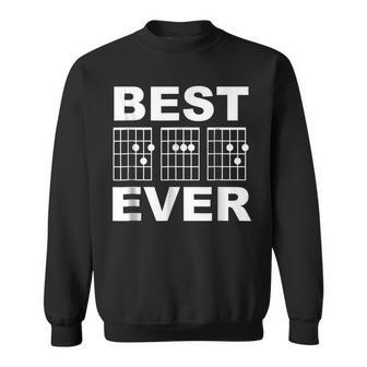 Best Dad Ever Guitar Chords For Musician Father Gift For Mens Sweatshirt | Mazezy