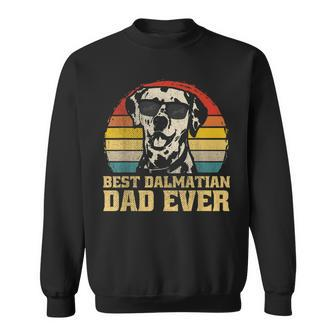 Best Dalmatian Dog Dad Father Papa Puppy Funny Retro Gift Sweatshirt | Mazezy