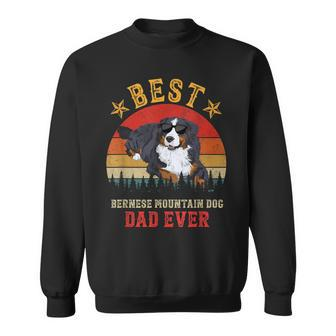Best Dog Bernese Mountain Dad Ever Men Vintage Berner Dad Sweatshirt - Seseable