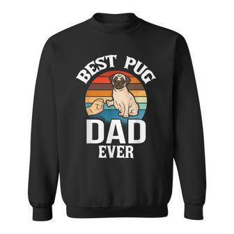 Best Dog Dad Ever Pug Retro Vintage V2 Sweatshirt - Seseable
