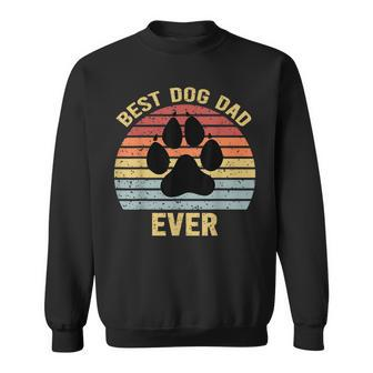 Best Dog Dad Ever Retro Funny Fathers Day Gift Sweatshirt - Seseable