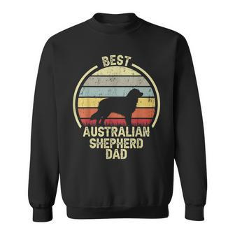 Best Dog Father Dad - Vintage Aussie Australian Shepherd Sweatshirt - Seseable