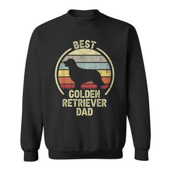 Best Dog Father Dad - Vintage Golden Retriever Sweatshirt - Seseable