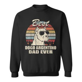 Best Dogo Argentino Dad Ever Vintage Retro Dog Dad Sweatshirt - Seseable