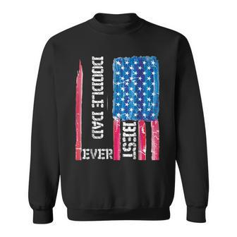 Best Doodle Dad Ever Distressed American Flag Sweatshirt | Mazezy