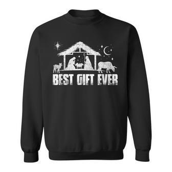 Best Ever Jesus Nativity Scene Christian Faith Christmas Sweatshirt - Seseable