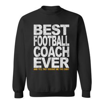 Best Football Coach Ever Funny Football Team Coach Retro Sweatshirt - Seseable