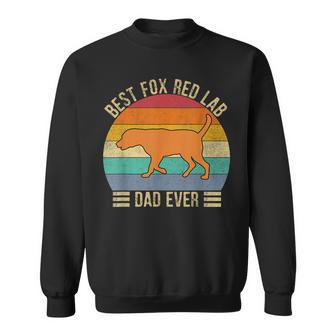 Best Fox Red Lab Dad Ever Labrador Retriever Vintage Retro Sweatshirt - Seseable