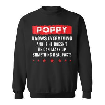 Best Gift Awesome Poppy Cool Fathers Day Gift Sweatshirt - Seseable