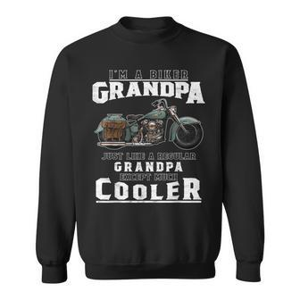 Best Grandpa Biker T Motorcycle For Grandfather Gift For Mens Sweatshirt | Mazezy