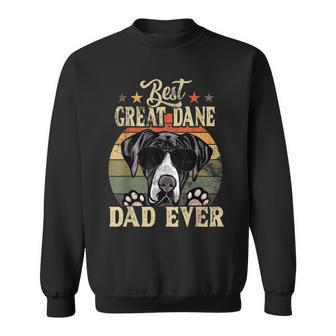 Best Great Dane Dad Ever Vintage Retro Gift Sweatshirt | Mazezy