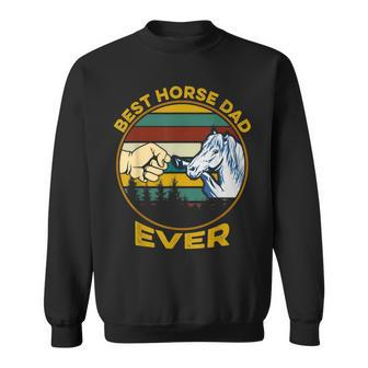 Best Horse Dad Ever Vintage Fathers Day Sweatshirt - Seseable