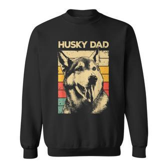 Best Husky Design For Dad Men Siberian Husky Pet Dog Lovers Sweatshirt | Mazezy