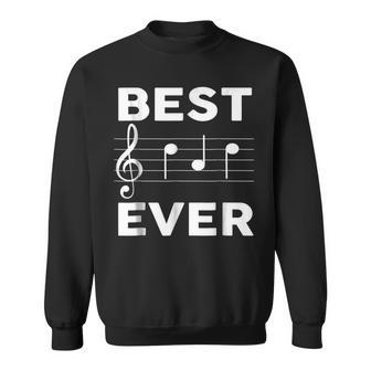 Best Music Dad Ever Musician Piano Guitar Player Gift Sweatshirt | Mazezy