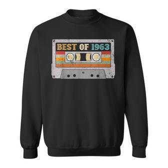 Best Of 1963 Vintage 1963 60Th Birthday Gifts Cassette Tape Men Women Sweatshirt Graphic Print Unisex - Seseable